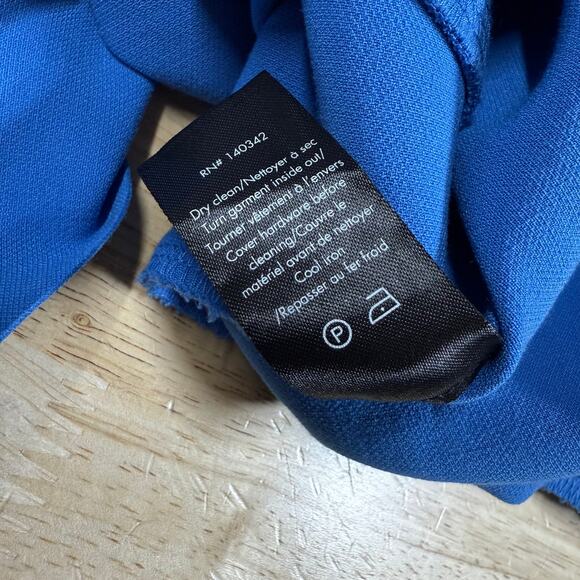 Elizabeth and James NWT Hattie Asymmetrical Side Ruffle Dress Lapis Blue Size 10 - Picture 12 of 12